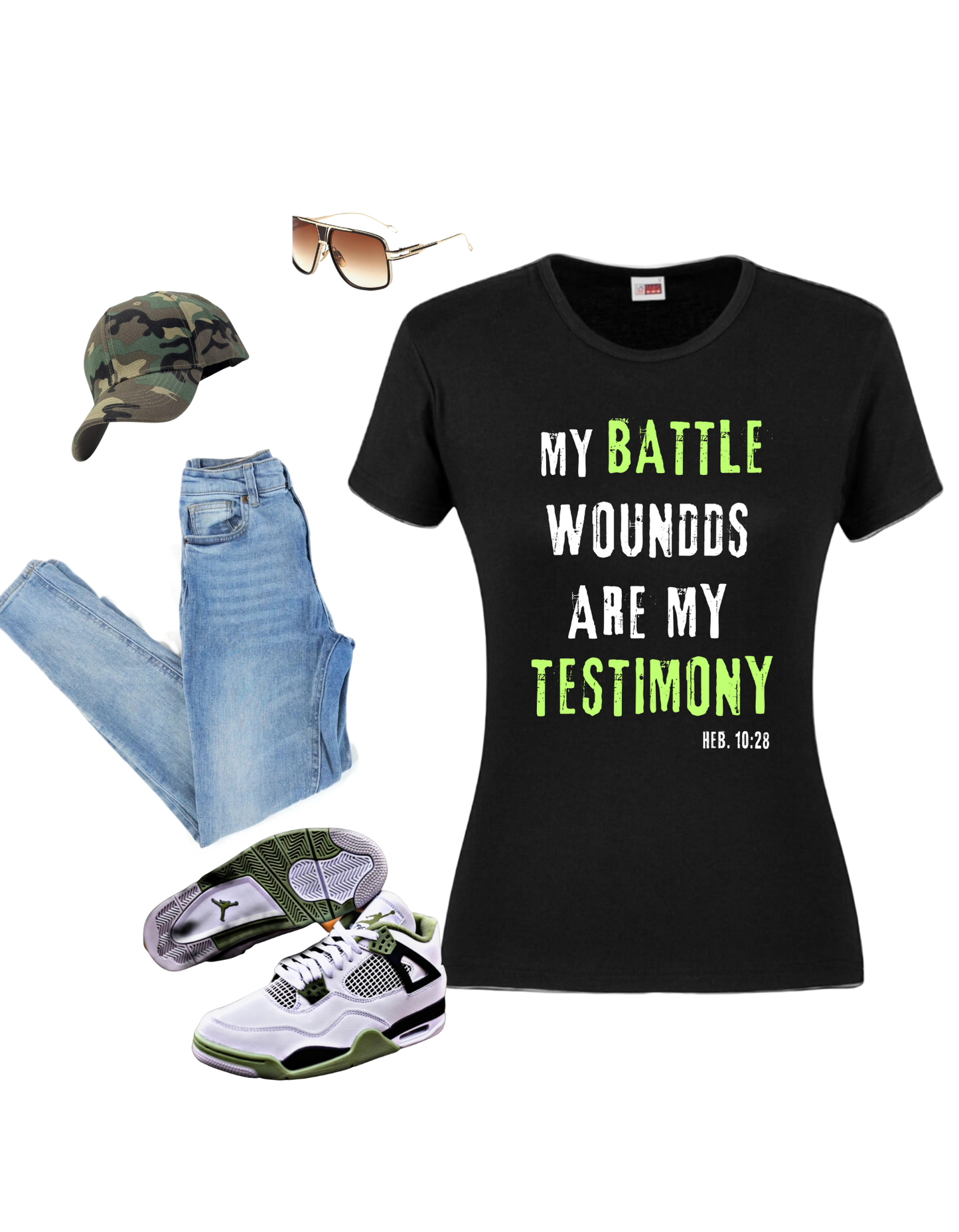 My Battle wounds are my Testimony TEE